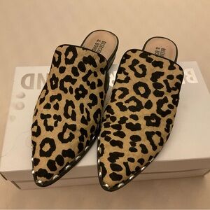 Beige & Brown Leopard Print Women's Mules